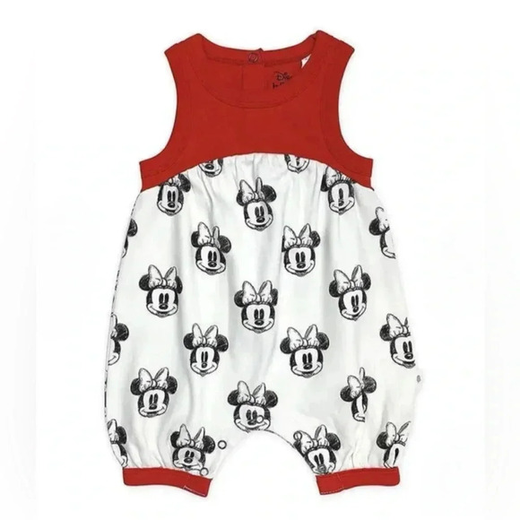 Finn+Emma 2Pk Girls Bubble Romper Disney Minnie & Sweet Treats 6-9 Months EUC - Picture 2 of 9